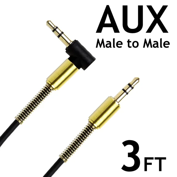 ELARA- Aux 3 Ft 3.5Mm Male To Male Stereo Audio Cable Iphone Android Headphone Car Aux