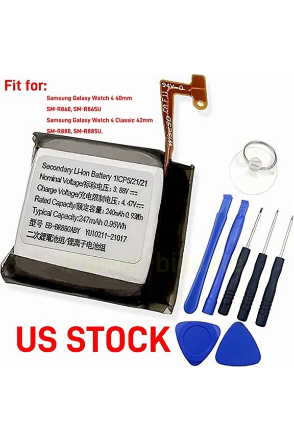 - ?Battery For Samsung Galaxy Watch 4 40Mm Sm-R860/865U/Classic 42Mm Sm-R880 R885U