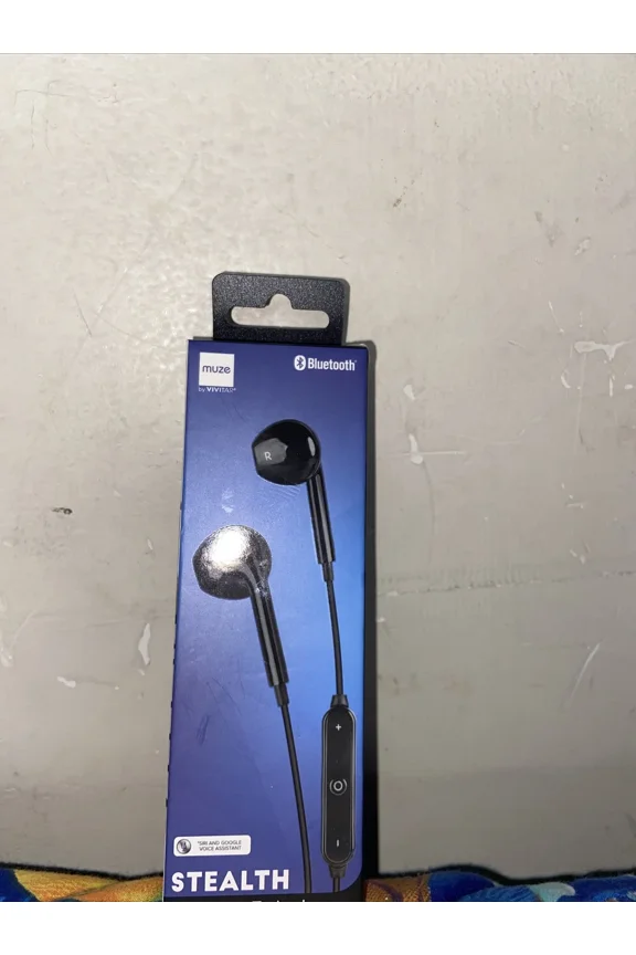 - Bluetooth Stealth Stereo Earbuds Muze By Vivitar-Black Hands Free Talk- New C5