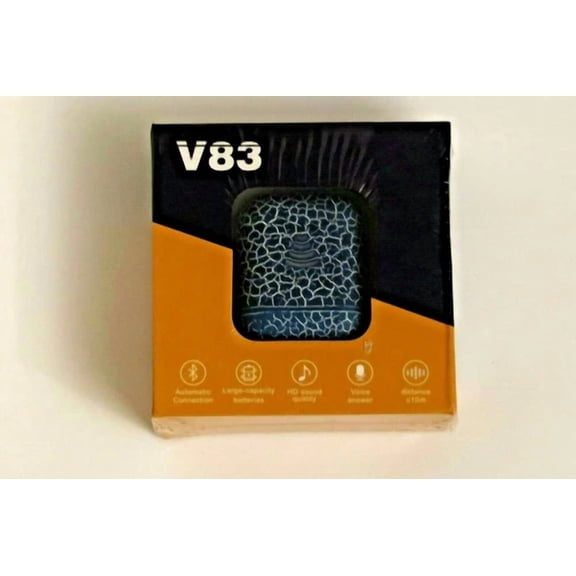 ELARA- Brand New Crackle Bluetooth Hd Sound Quality Earbuds V83 With Charging Case Blue