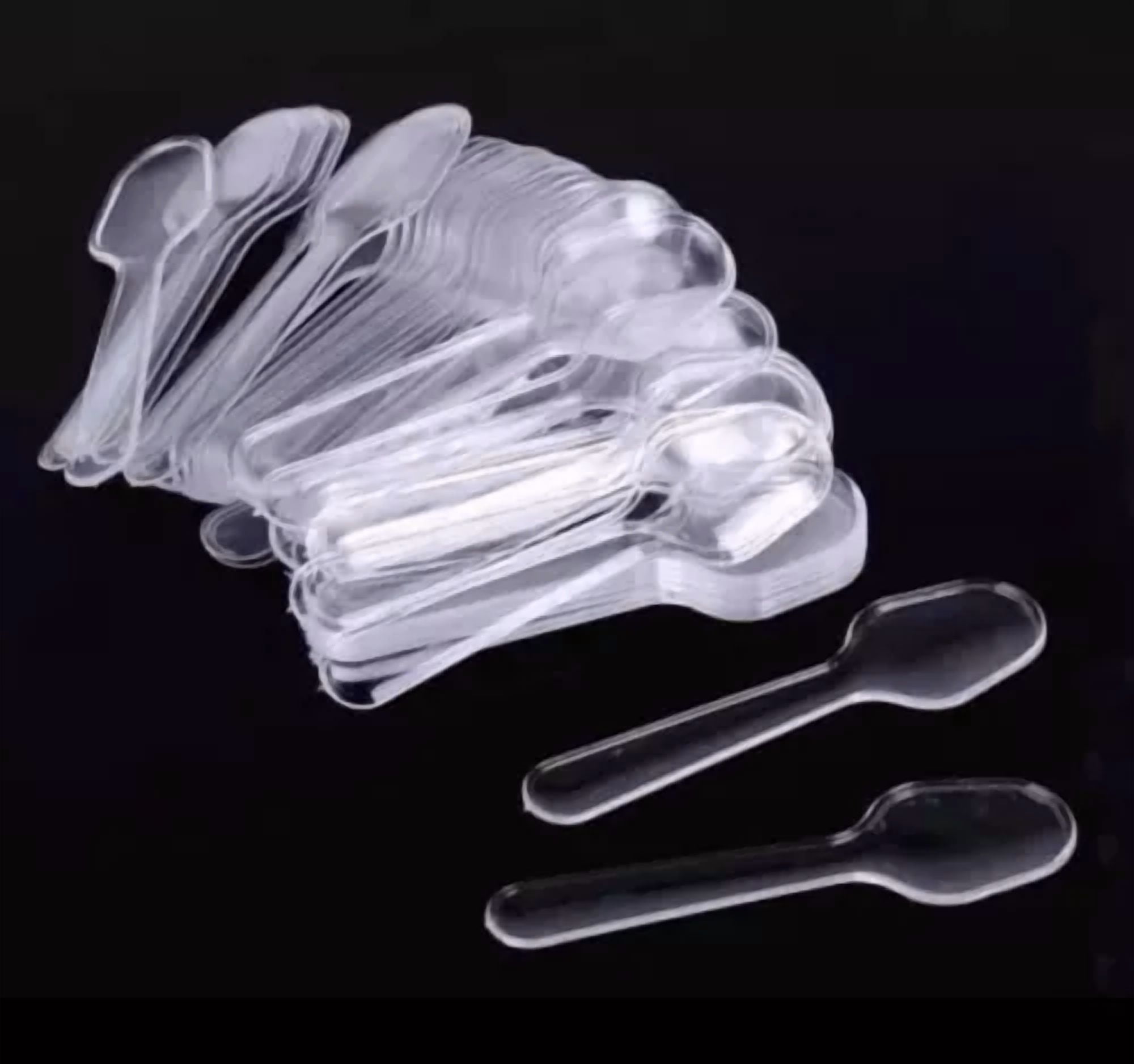 ELARA- Buy 1 Get 1 Free! 100X Mini Tasting Spoons Disposable Plastic ...