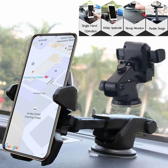 ELARA- Car Phone Mount, Baseus Universal Cell Phone Holder For Car Dashboard Windshield With 360 Degree Rotation