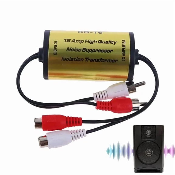 ELARA- Car Rca Audio Noise Filter Suppressor Ground Loop Lsolator For Car Home Stereo
