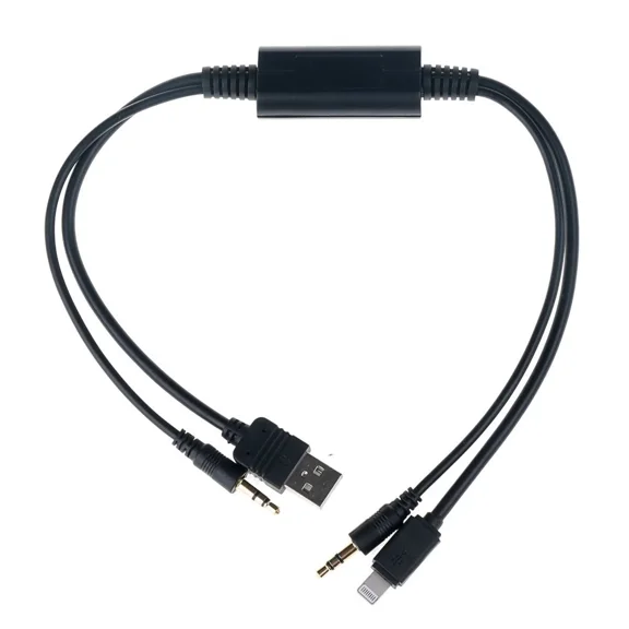 ELARA- Car Usb 3.5Mm Aux Adapter Interface Cable For Bmw Mini Cooper For Ipod Iphone Us
