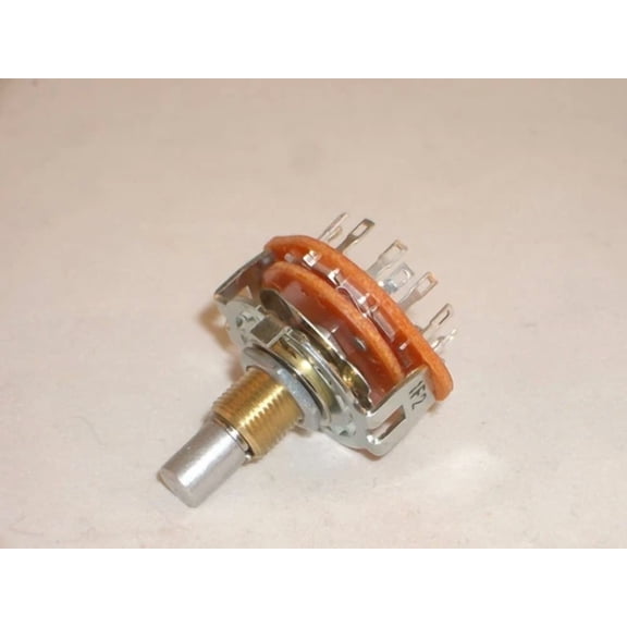 ELARA- Ced P-H392 Rotary Switch 2 Pole 6 Position Mbb Shorting 1/4" Shaft