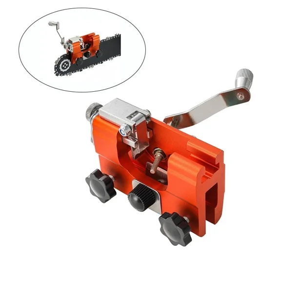 ELARA- Chainsaw Chain Sharpening Jig Portable Hand Crank Sharpener Tool Set