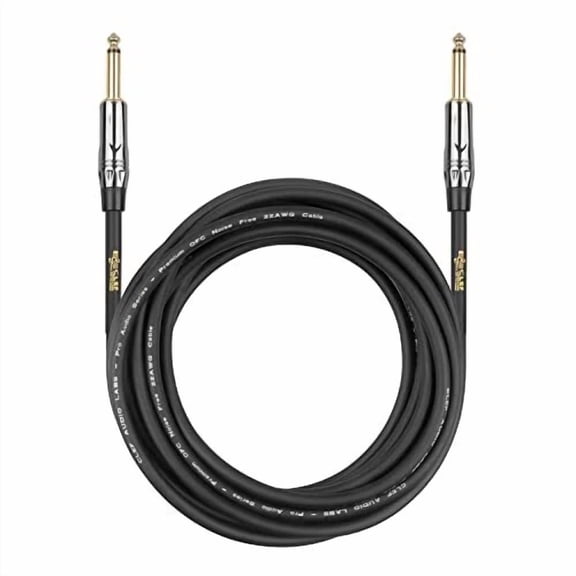 ELARA- Clef Audio Labs 6.35Mm Ts To 6.35Mm Ts, Black - 15Ft-1Pk
