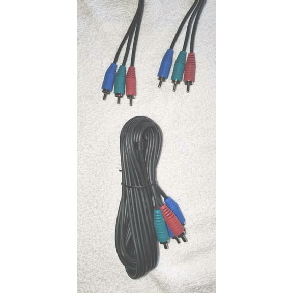 ELARA- Component Video Cable 3 Rca 6 Ft Rgb Hdtv Dvd Vcr New / Free Ship!