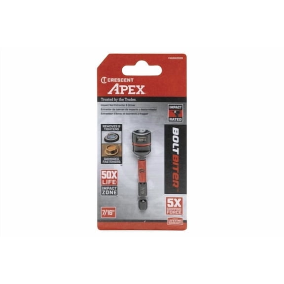 ELARA- Crescent Apex Bolt Biter Impact Nut Extractor And Driver 7/16