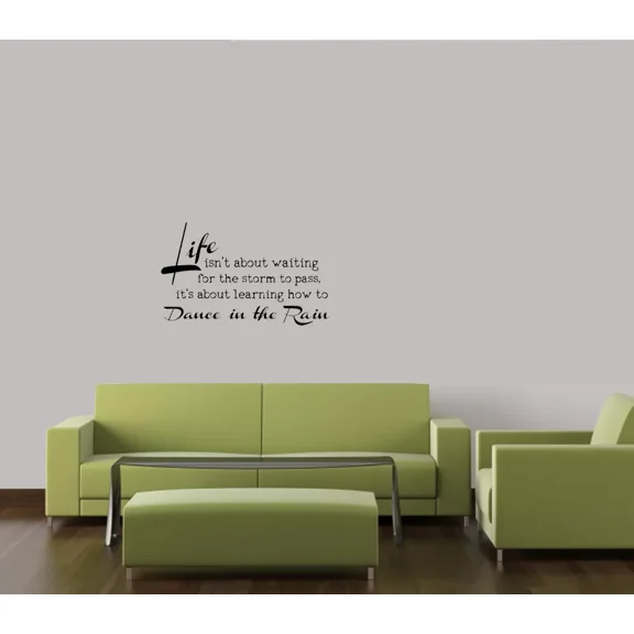 ELARA- Dance In The Rain Vinyl Wall Decal Quote Sticker Vinyl Home Decor Lettering