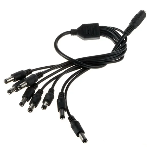 ELARA- Dc 8Ch 8 Channel Power Supply Splitter For Bnc Security Cameras 1-8 Q-See Cable