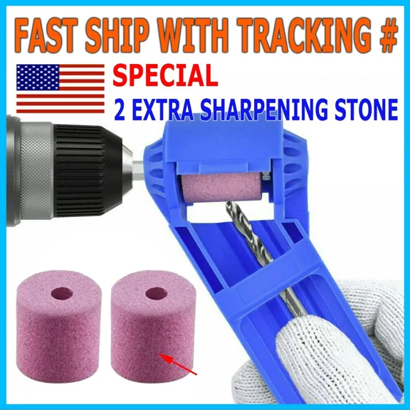 ELARA- Drill Bit Sharpener Corundum Grinding Wheel Titanium Portable Powered Tools Us
