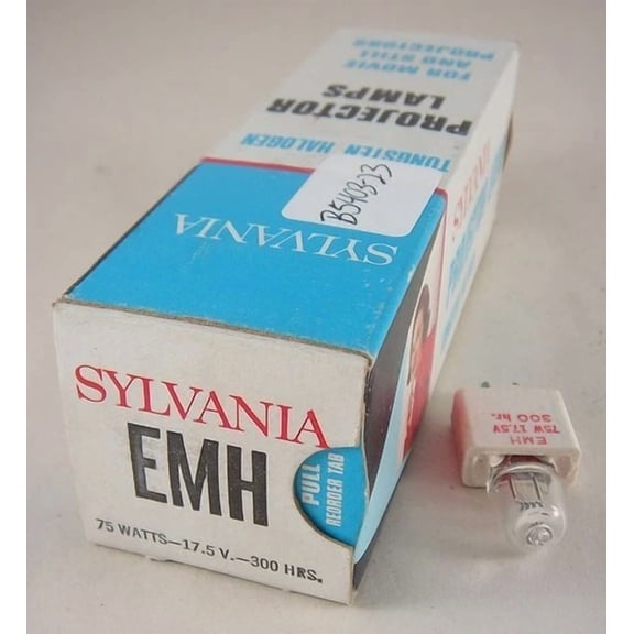 ELARA- Emh Projector Projection Lamp Bulb 17.5V-75W 300 Hrs. Sylvania Blue Dot New