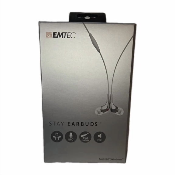 ELARA- Emtec Stay 3.5Mm Jack Earbuds For Android & Windows Devices New