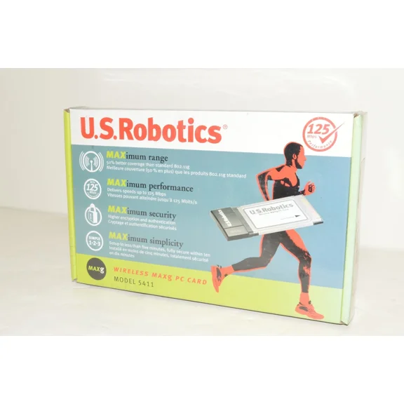 ELARA- Factory Sealed Nib U.S. Robotics Wireless Maxg Pc Card Model 5411