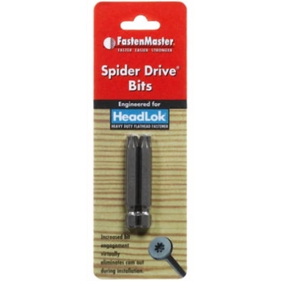 ELARA- Fastenmaster Headlok Spider 2 In. L Driver Bit Steel 2 Pc