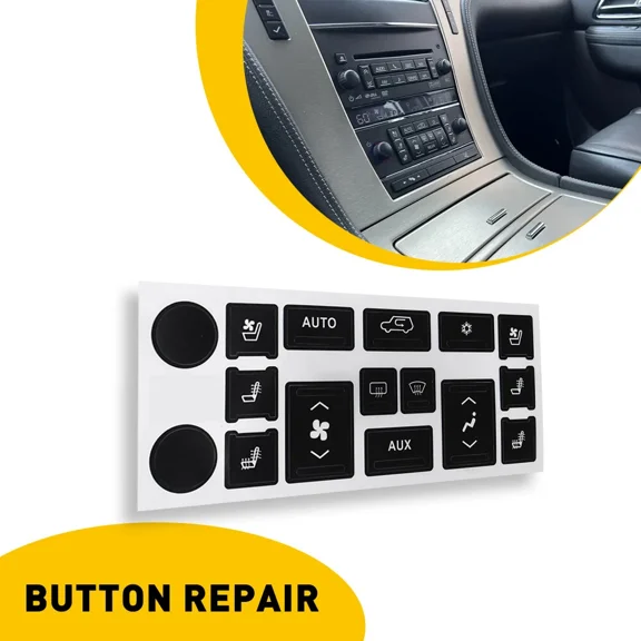 ELARA- For Cadillac 2007-14 Escalade Climate Control Worn Radio Button Repair Decal Usa