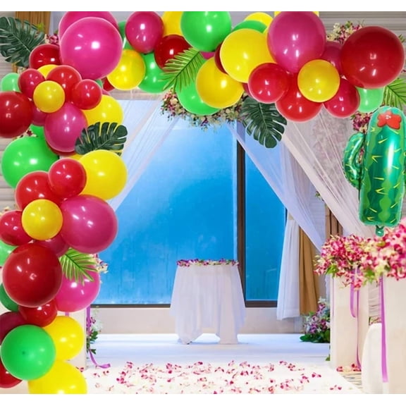 ELARA- Hawaiian Party Decorations Ballons Set Cinco De Mayo Fiesta Party