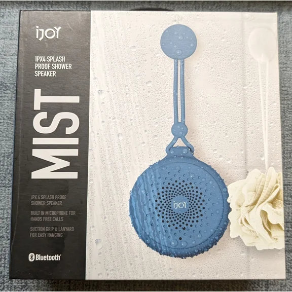 ELARA- Ijoy Splash Proof Bluetooth Blue Shower Speaker Mist Ipx4
