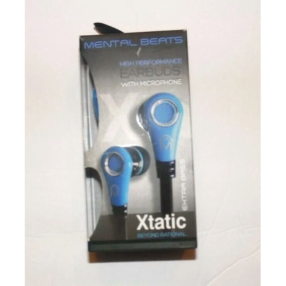 ELARA- Mental Beats Xtatic High Performance Earbuds With Mic Extra Bass Blue