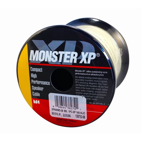 ELARA- Monster Cable Xp High Performance Speaker Wire In Navajo White - 20 Ft -16 Gauge