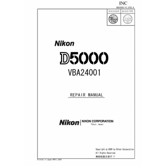 ELARA- Nikon D5000 Camera Service Repair Manual Pdf
