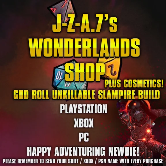 ELARA- Ps/Xbox/Pc Tiny Tina'S Wonderlands Unkillable Slampire Build Ascended *Moxsy*