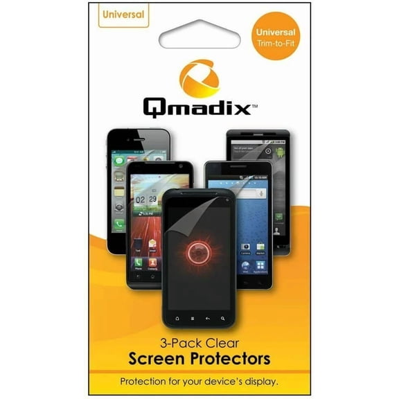 ELARA- Qmadix Universal Clear Screen Protectors For Cell Phones, 3-Pack (Lot Of 2)
