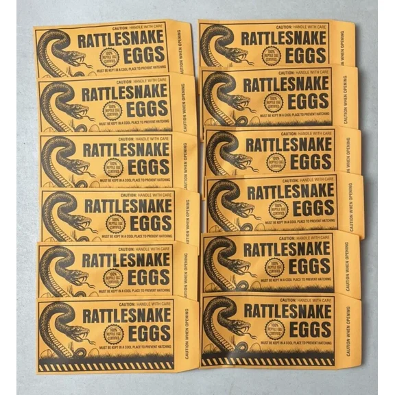 ELARA- Rattlesnake Eggs One Dozen Packages Great Gag Joke New Rattle Snake 12 Prank