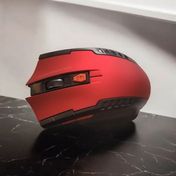 ELARA- Red Balancefit 6D Wireless Gaming Mouse W Receiver & Battery