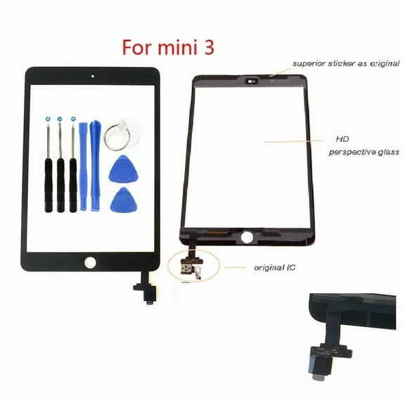 ELARA- Screen Digitizer Replacement Glass Touch For Ipad Mini 3 A1599 A1600 Black