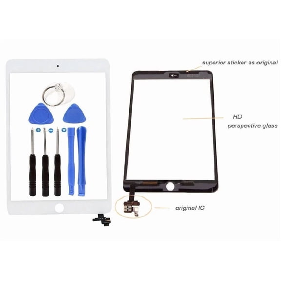 ELARA- Screen Digitizer Replacement Glass Touch For Ipad Mini 3 A1599 A1600 White