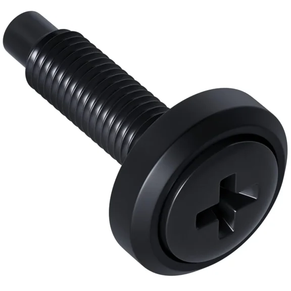 ELARA- Server Rack Screws 25 Pack - 10/32 Steel Screws With Attached Nylon Washers &...