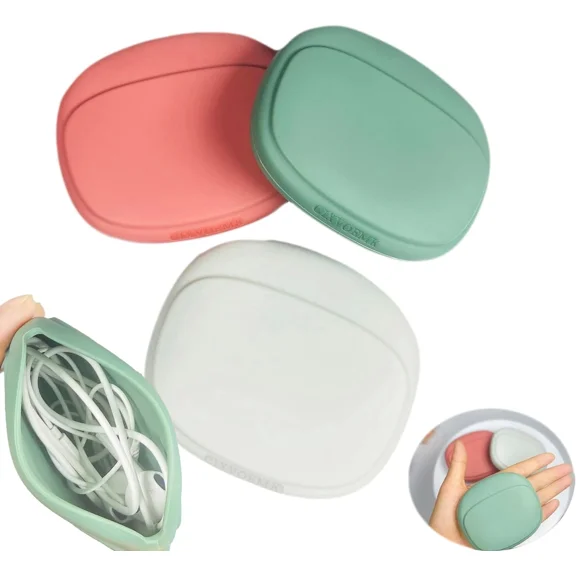 ELARA- Silicone Headphone Organizer-Data Cable Storage Case-Mini Key Box-Portable Wired