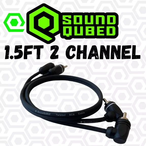 ELARA- Soundqubed Twisted Ofc 1.5Ft 2-Channel Rca For Car Audio Installation