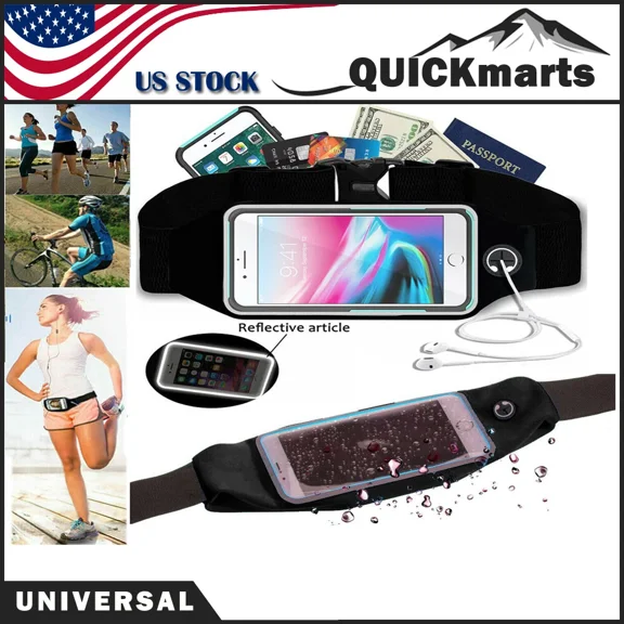 ELARA- Sport Armband Gym Running Jogging Case Holder Waist Belt Bum Pouch Fr Cell Phone