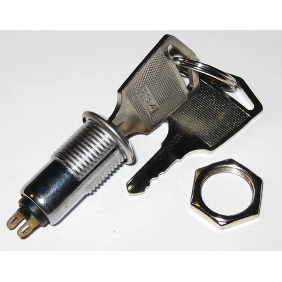 ELARA- Spst Rotary Keylock Switch - 2 Position Switchlock - 1/2" Diameter Panel Mount