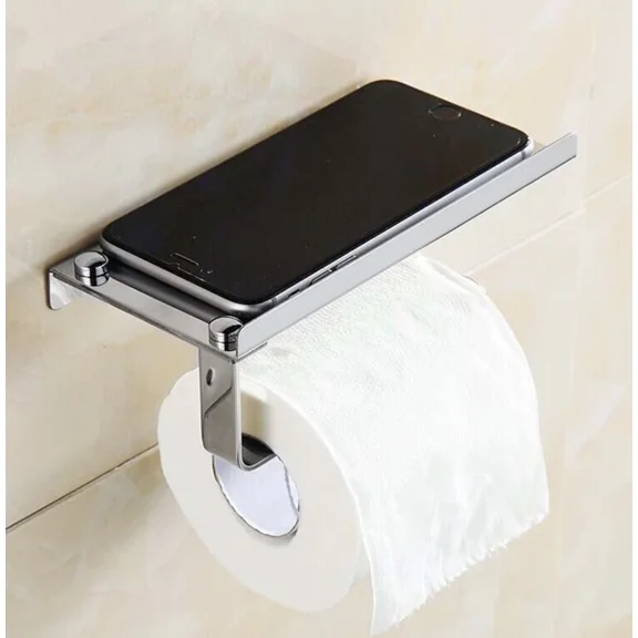 ELARA- Stainless Steel Wall Mounted Toilet Paper Mobile Phone Holder