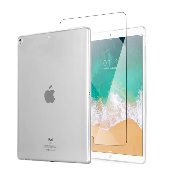 ELARA- Ultra Slim Transparent Soft Skin Tpu Clear Case Cover For Ipad Pro 12.9" 2017