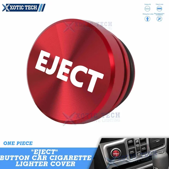 ELARA- Universal Alloy Fire "Eject" Button Car Cigarette Lighter Cover 12V Accessories