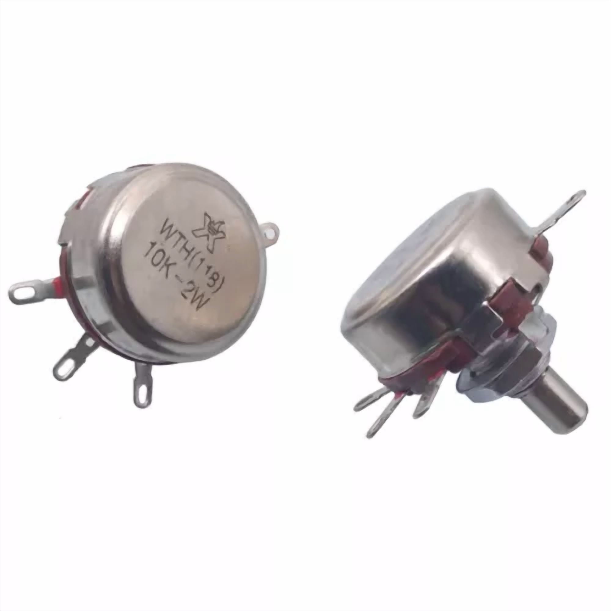 ELARA- Us Stock 2X 10K Ohm 2W 6Mm Round Shaft Rotary Taper Carbon
