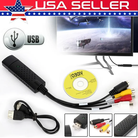 ELARA- Usb 2.0 Audio Video Vhs Vcr To Dvd Converter Capture Card Adapter Digital Format