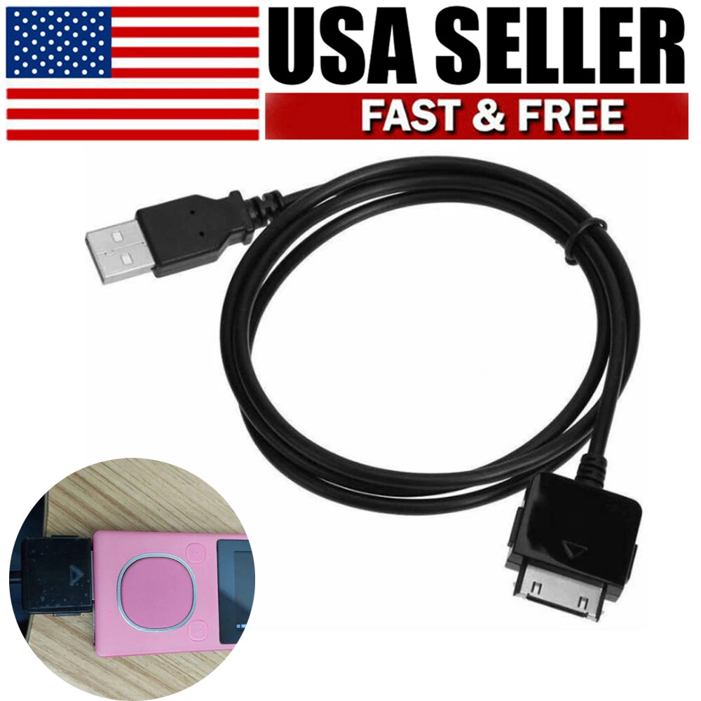 2-Pack USB Sync & Charger Cable For Microsoft Zune HD MP3 Player - 3ft Black Cord
