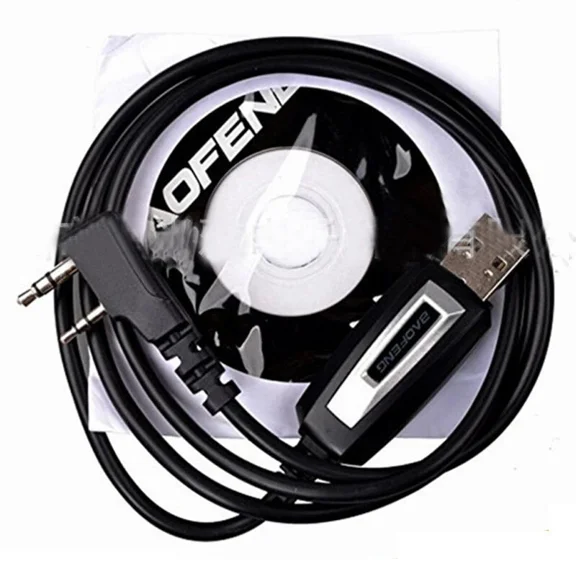 ELARA- Usb Programming Cable&Cd For Baofeng/Pofung Uv-5R Uv-82 Gt-3 888S Ten4 F9+ Radio