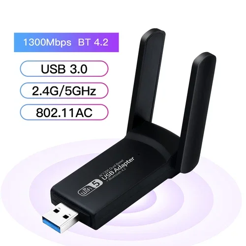 ELARA- Usb Wifi Bluetooth Adapter 2.4G/5G Network Adapter For Desktop Pc Bluetooth Card