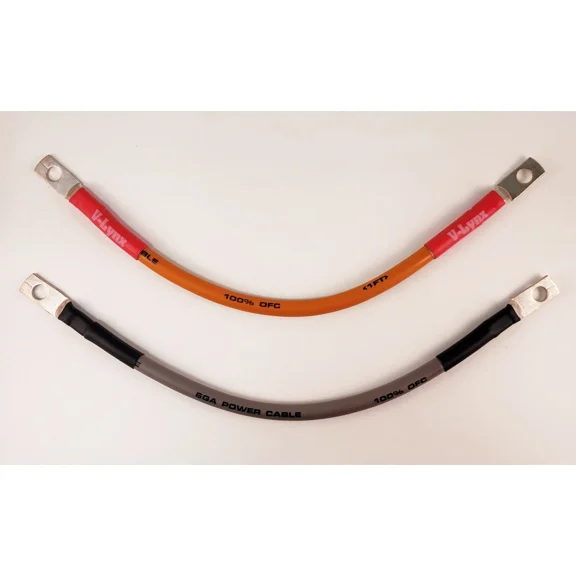 ELARA- Vbl6 Copper Pair 6 Gauge Battery Cable 9" Wire Car Marine Inverter Solar Backup