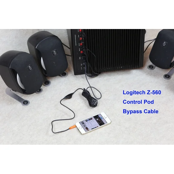 ELARA- Wired Remote Bypass Cable With Volume Control For Logitech Z560 Speaker Z 560