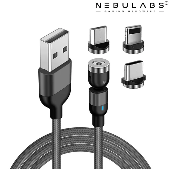 ELARA- Wireless 3-In-1 Fast Phone Car Charger Usb Cable Charging Magnet Charge Cord