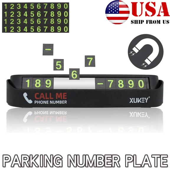 ELARA- X2 Temporary Parking Card Phone Number Plate Park Stop Sticker Car Accessories