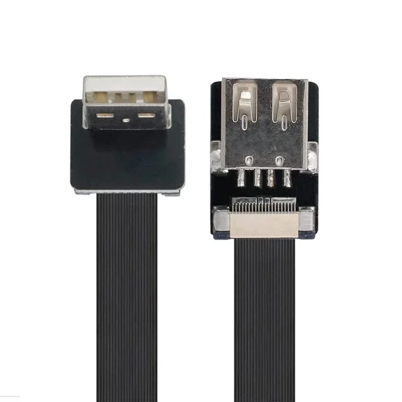 ELARA- Xiwai 0.2M Up Angled Usb 2.0 Type-A Male To Female Extension Data Flat